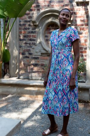 Abstract Blue Dress
