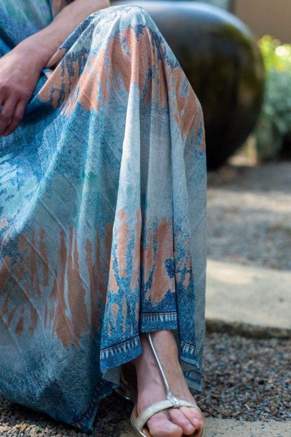 Blue Pleated Dress - Image 4