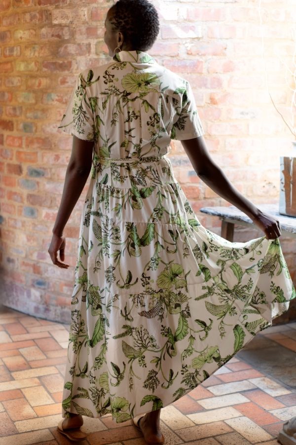 Flowery Green Dress - Image 7
