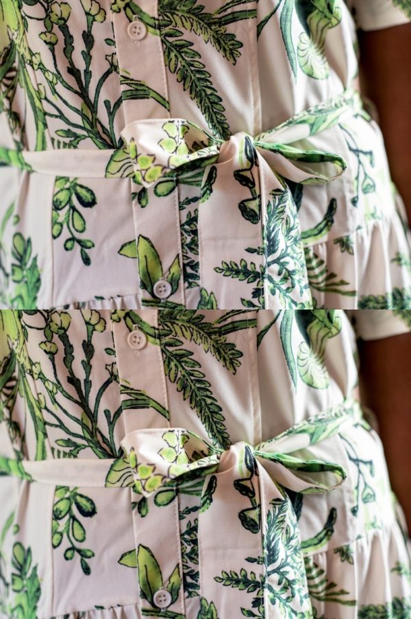 Flowery Green Dress - Image 5