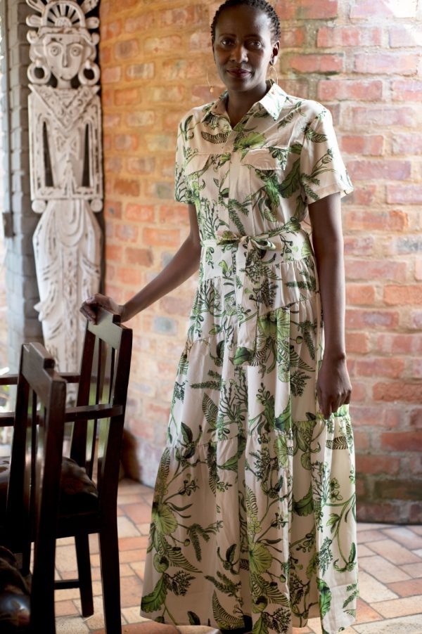 Flowery Green Dress - Image 3