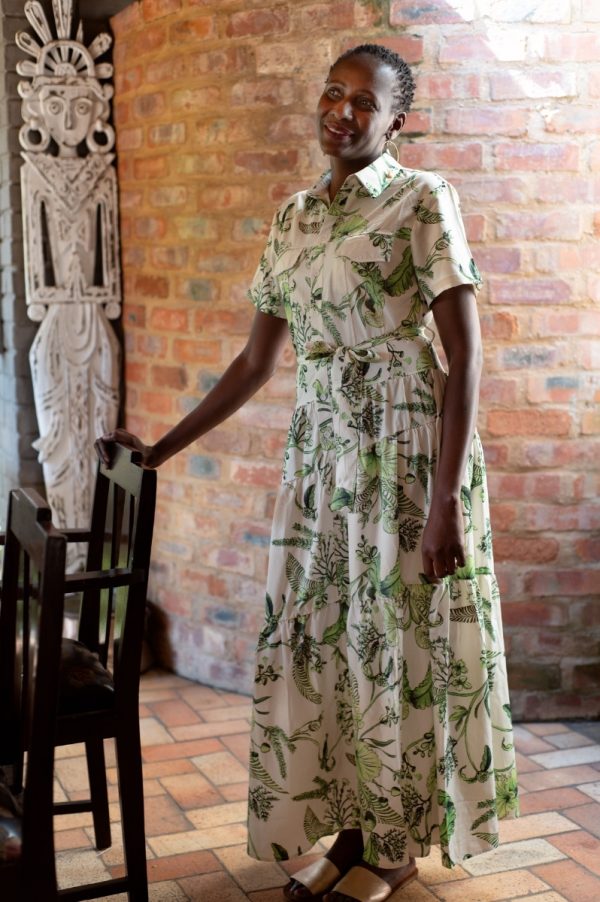 Flowery Green Dress - Image 2