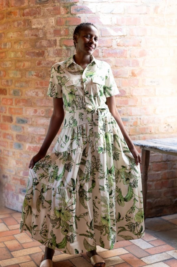 Flowery Green Dress