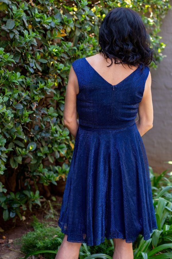Glamour Navy Dress - Image 7