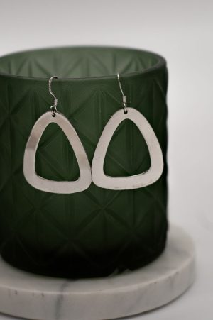 Sterling Silver Triangle Earrings