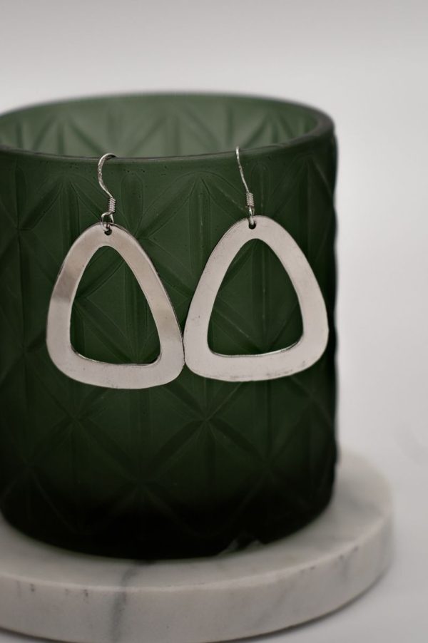Sterling Silver Triangle Earrings