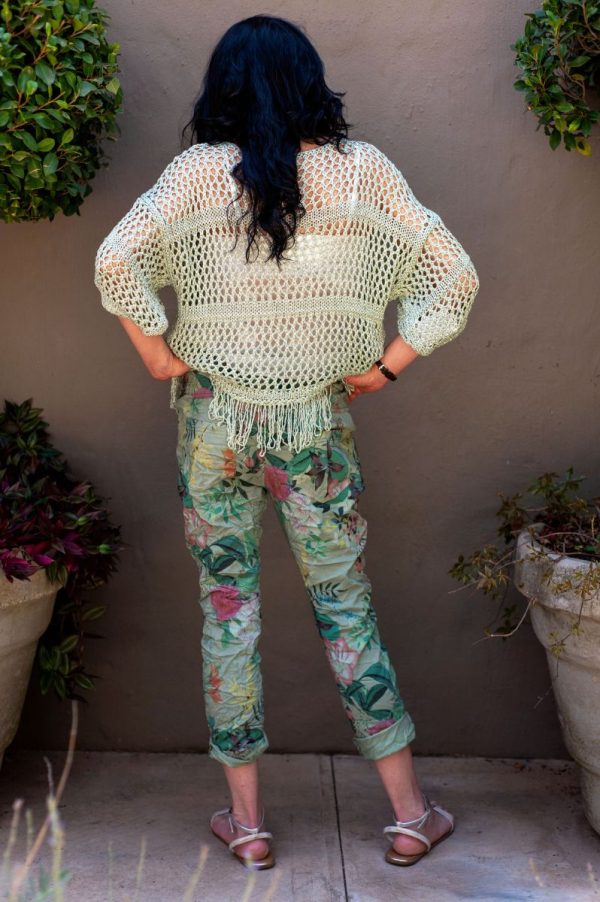 Floral Olive Green Pants - Image 6
