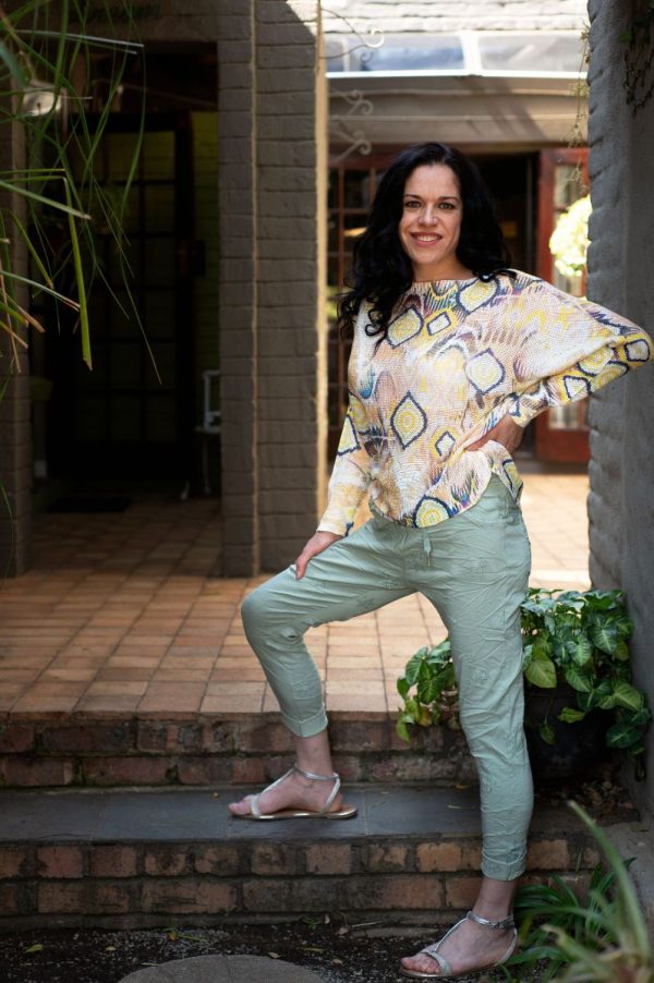 Olive Flower Embroidery Pants - Image 3