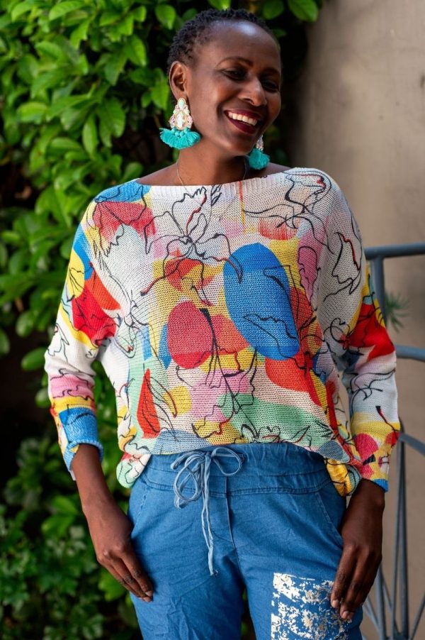 Colourful Wide Knit Print - Image 2
