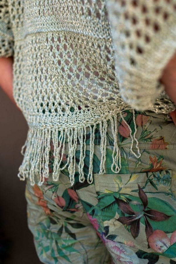 Tassel Knit Green Top - Image 3