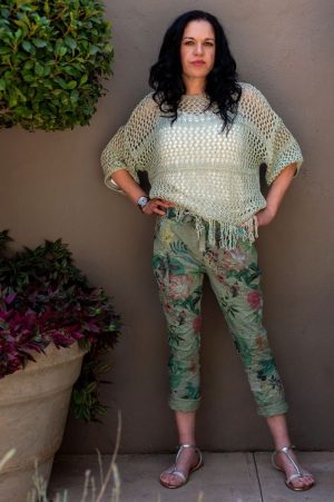 Tassel Knit Green Top