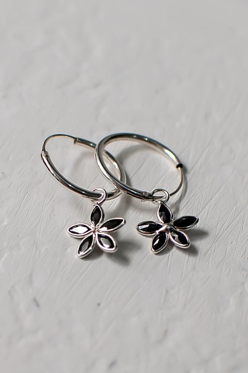 Sterling Silver Flower Earrings Sterling Silver Flower Earrings - Image 2