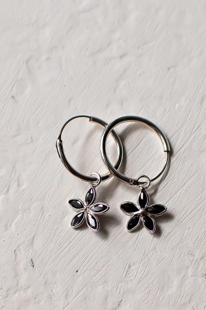 Sterling Silver Flower Earrings
