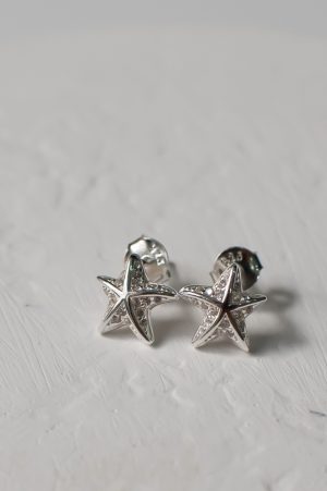 Sterling Silver Starfish Studs
