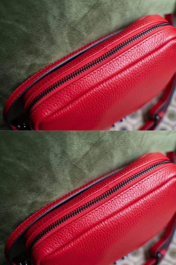Red Mini Leather Bag - Image 3
