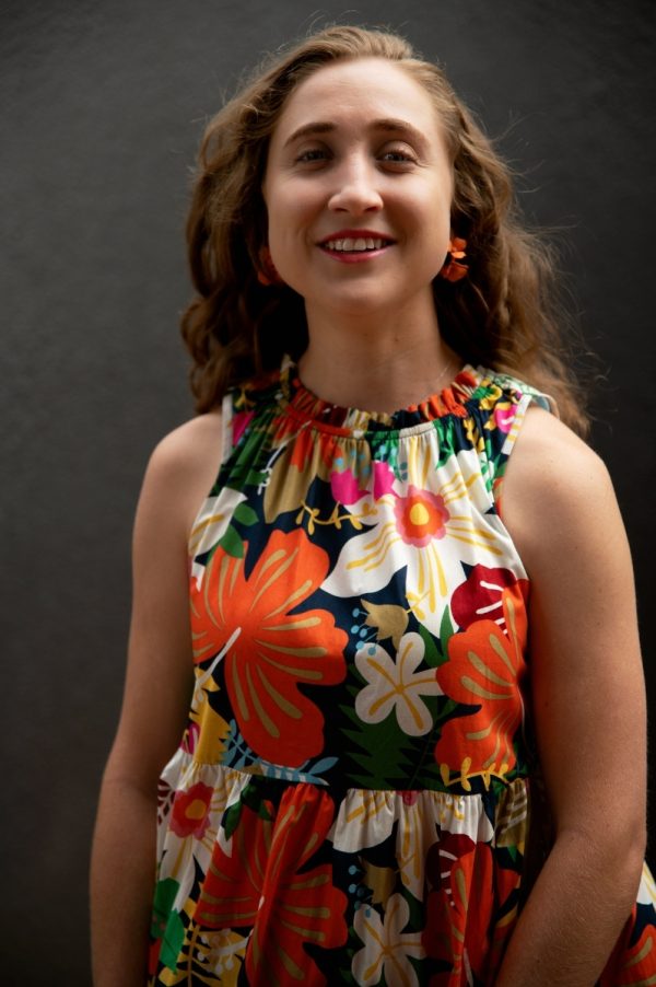 Floral Print High Neck Midi Dress - Image 3