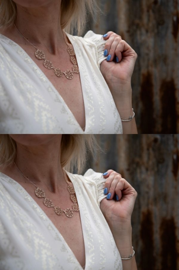 White and Silver Lining Maxi Dress - Image 2