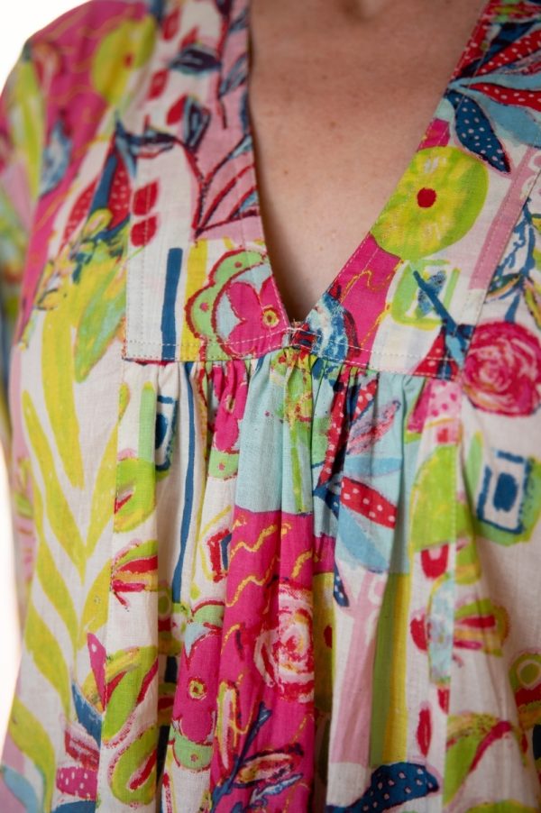 Multi Floral Pink Dress - Image 7