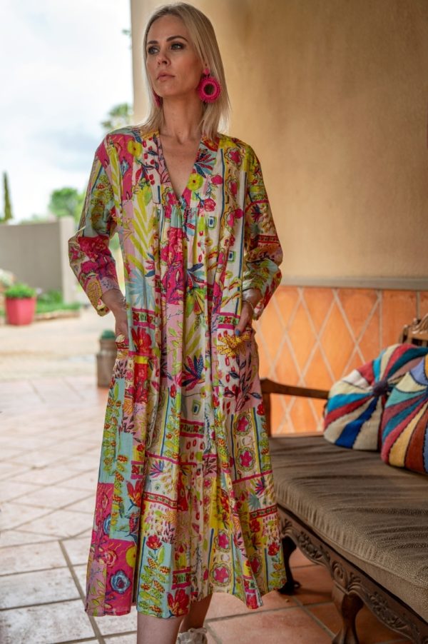 Multi Floral Pink Dress - Image 5