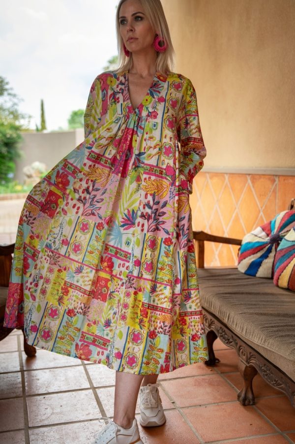 Multi Floral Pink Dress - Image 4