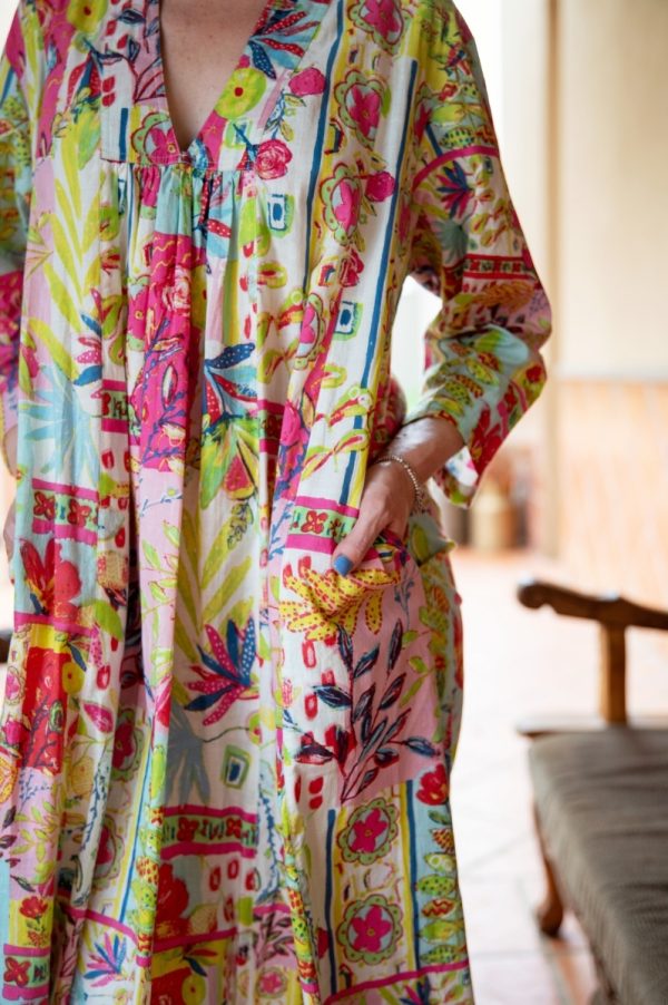 Multi Floral Pink Dress - Image 2
