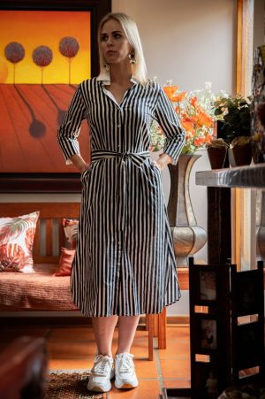 Monochrome Stride Dress