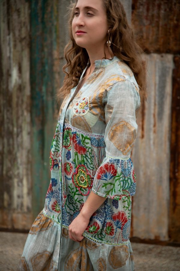 Golden Bloom Maxi Dress - Image 4