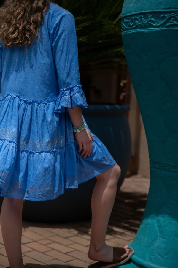 Blue Beaded Embroidery Dress - Image 9