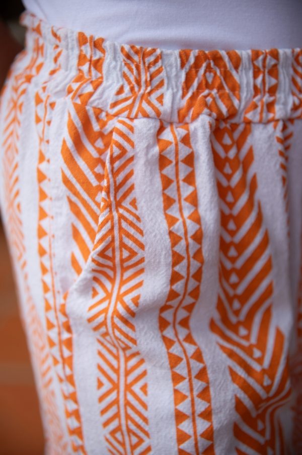 Orange Abstract Shorts - Image 7