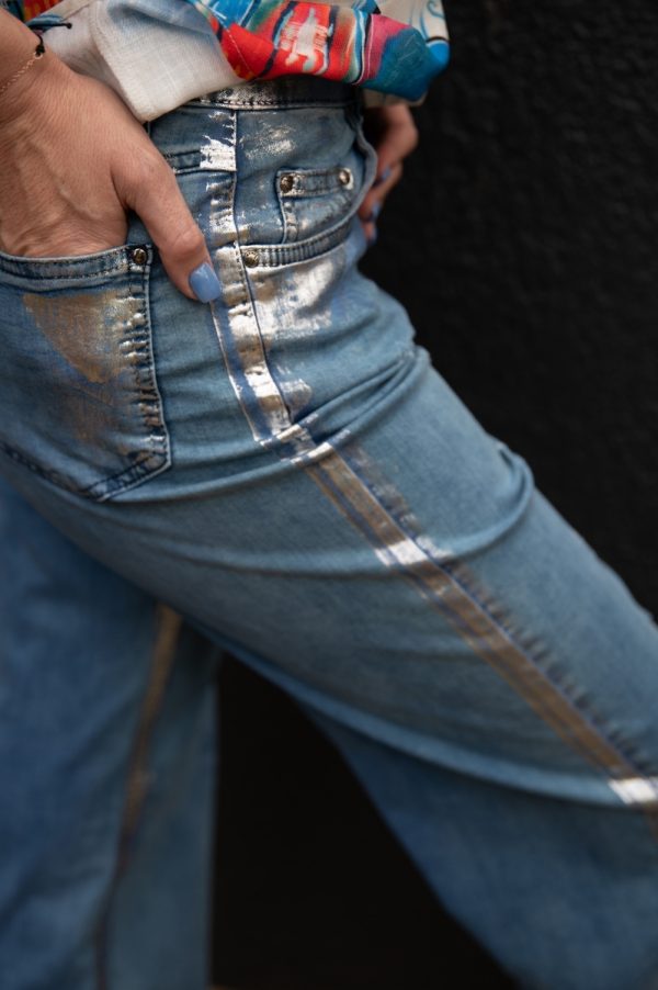Denim with Silver Foil Accents - Image 6