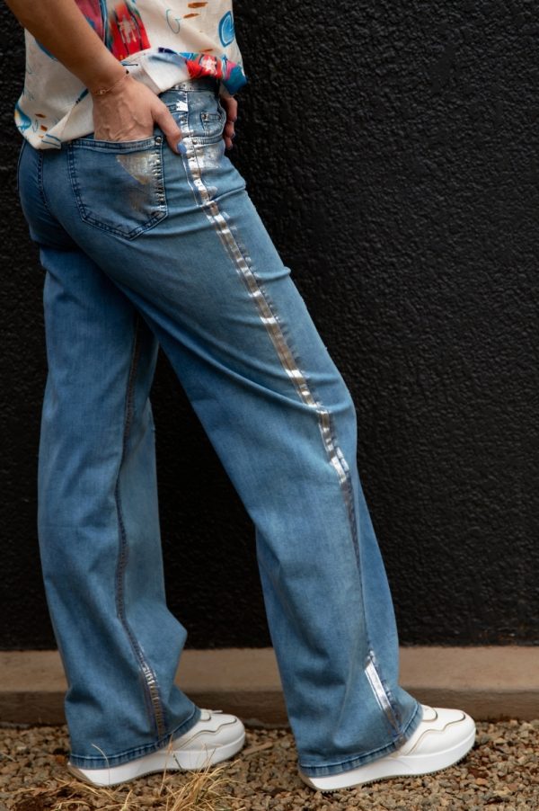 Denim with Silver Foil Accents - Image 3