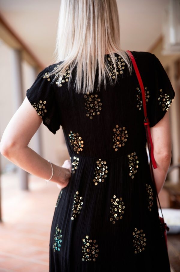 Black Sequin Dress - Image 2