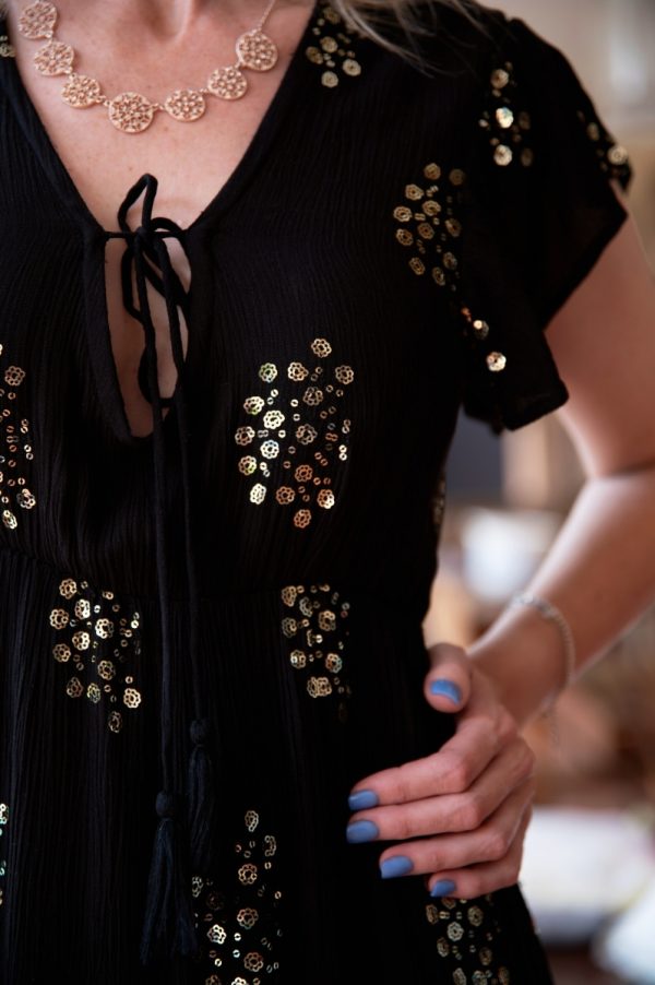 Black Sequin Dress - Image 5