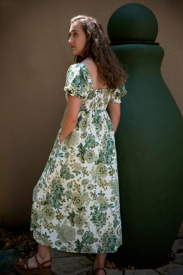 Green Floral Midi Dress - Image 7