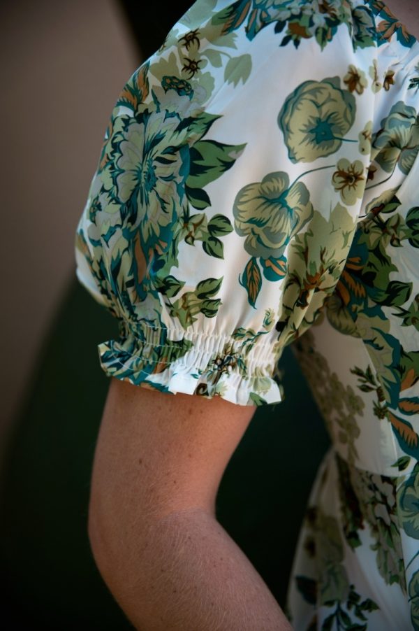 Green Floral Midi Dress - Image 6