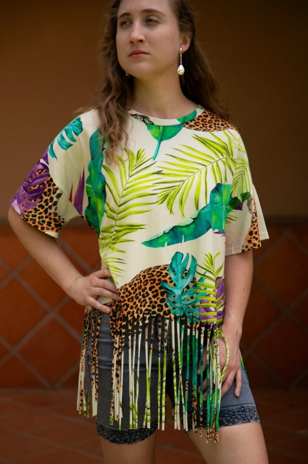 Tiger Fringe Top