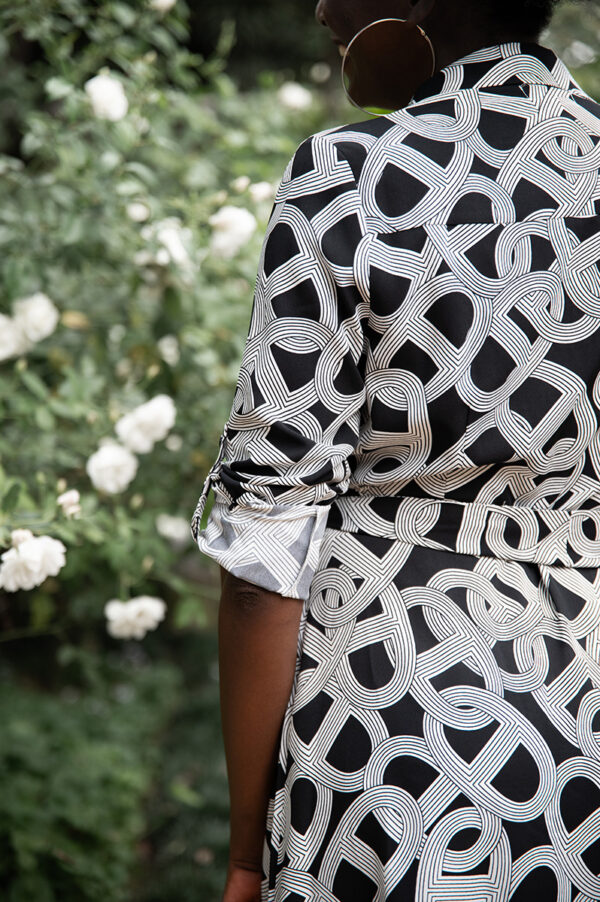 Monochrome Motif Dress - Image 7