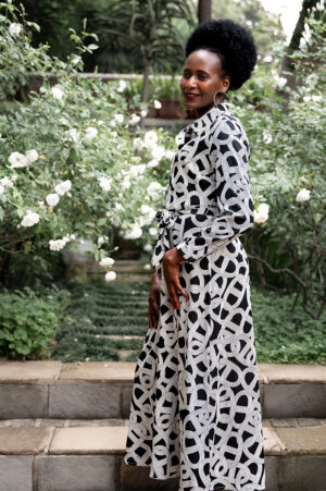 Monochrome Motif Dress
