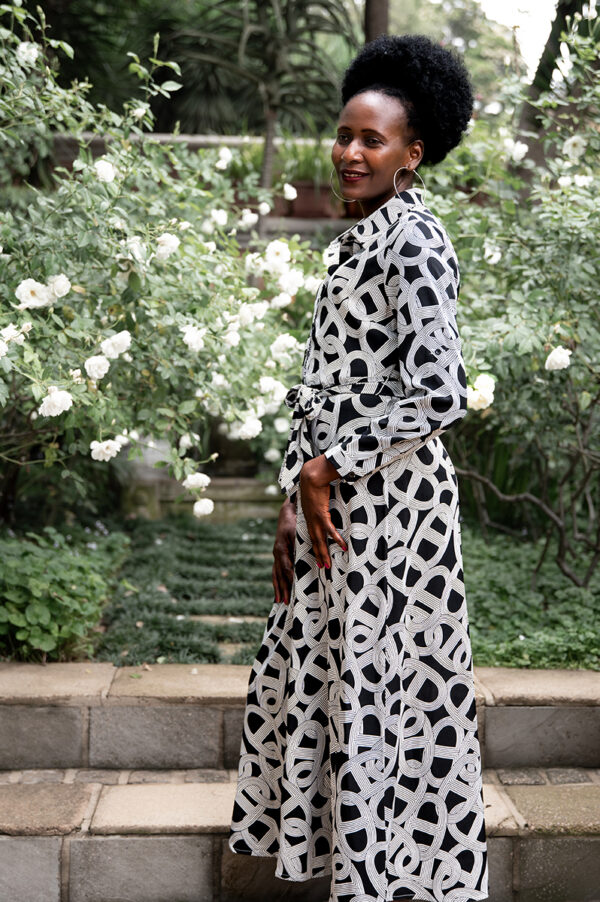 Monochrome Motif Dress