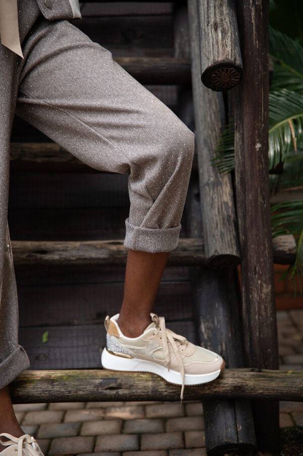 Taupe sparkle pants - Image 4