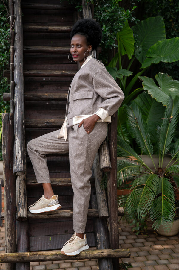 Taupe sparkle pants