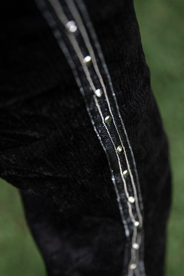 Black Suede Detail pants - Image 4
