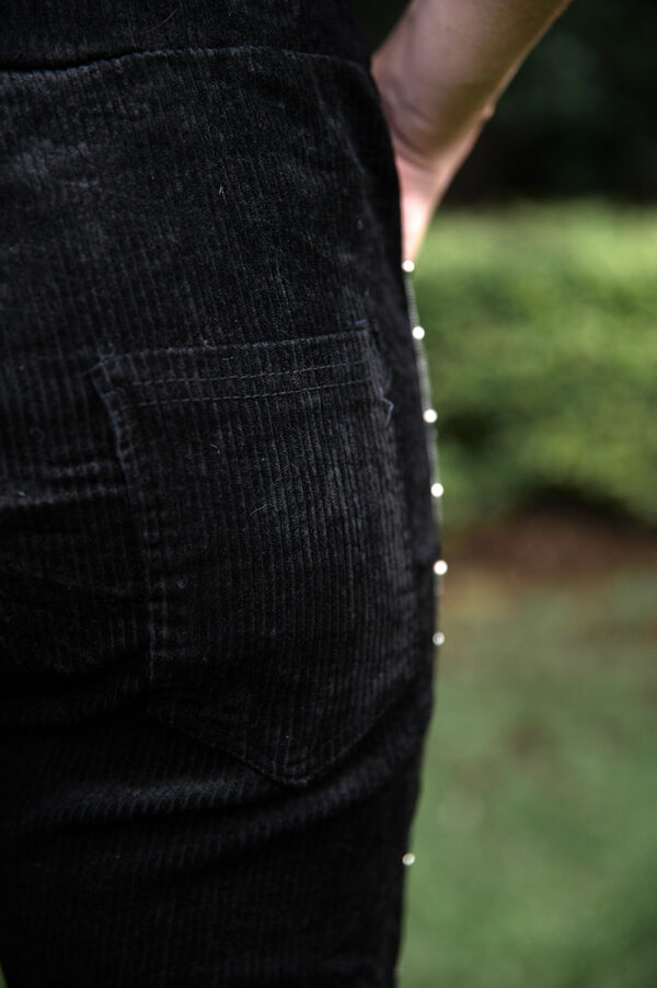 Black Suede Detail pants - Image 5