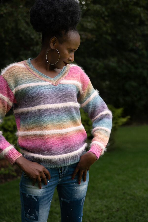 Pastel stripe knit - Image 3
