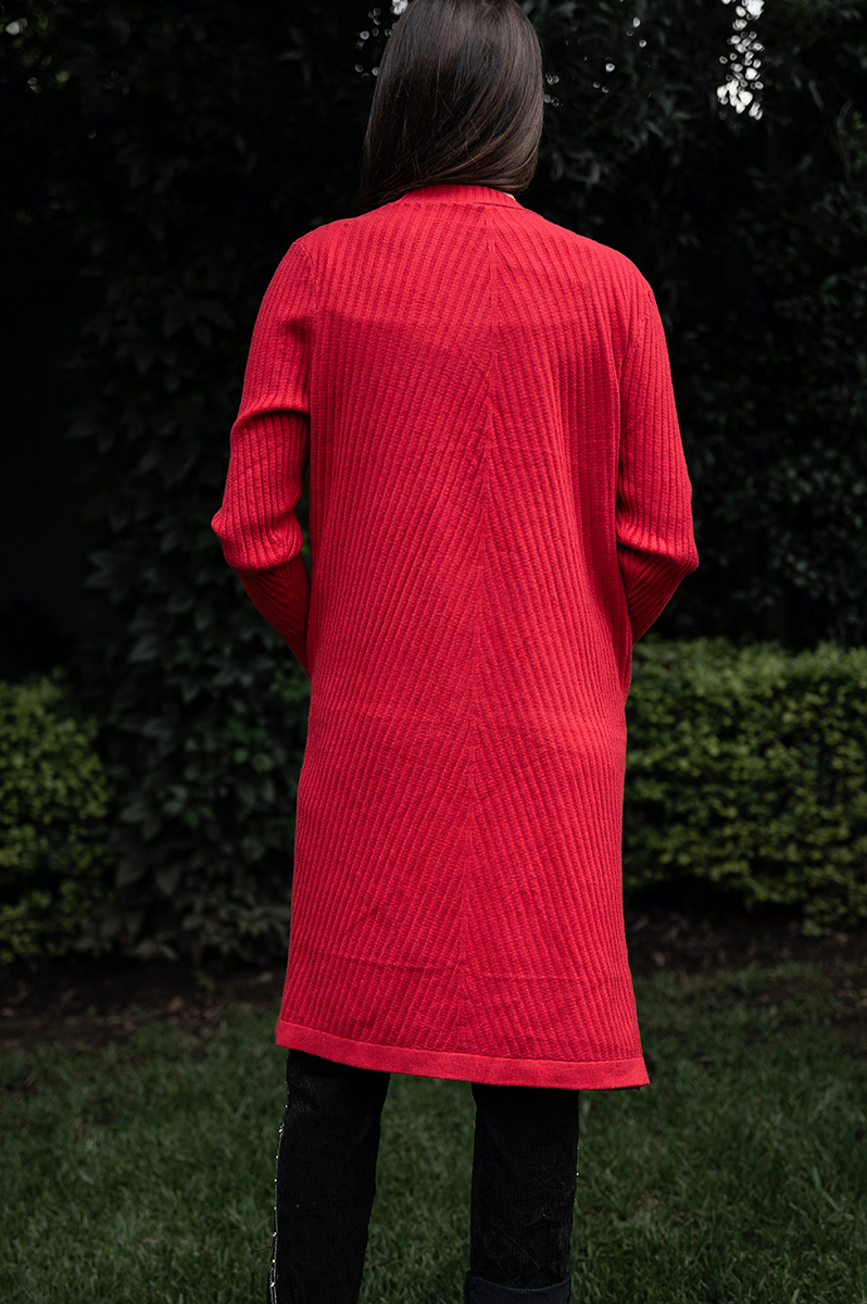 Rib styled cardigan with pockets Rib styled cardigan with pockets - Image 6