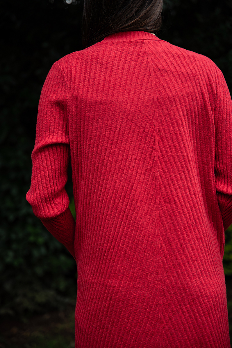 Rib styled cardigan with pockets Rib styled cardigan with pockets - Image 5