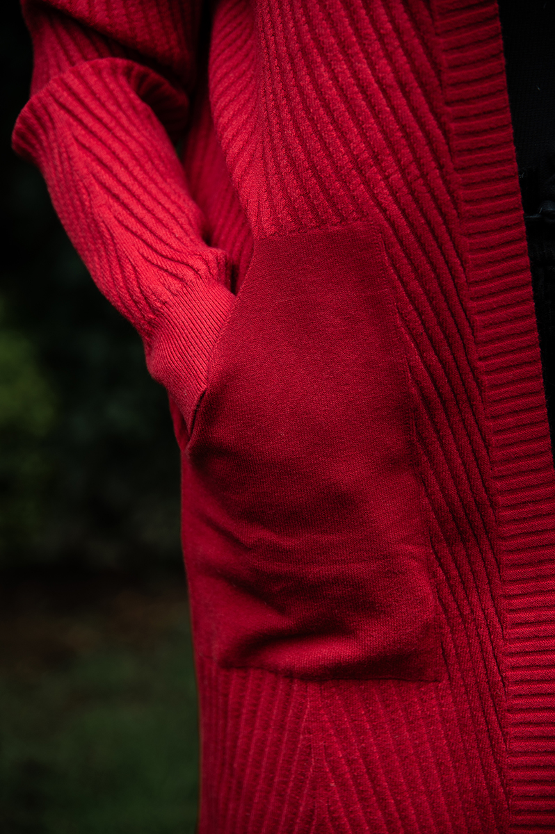 Rib styled cardigan with pockets Rib styled cardigan with pockets - Image 3