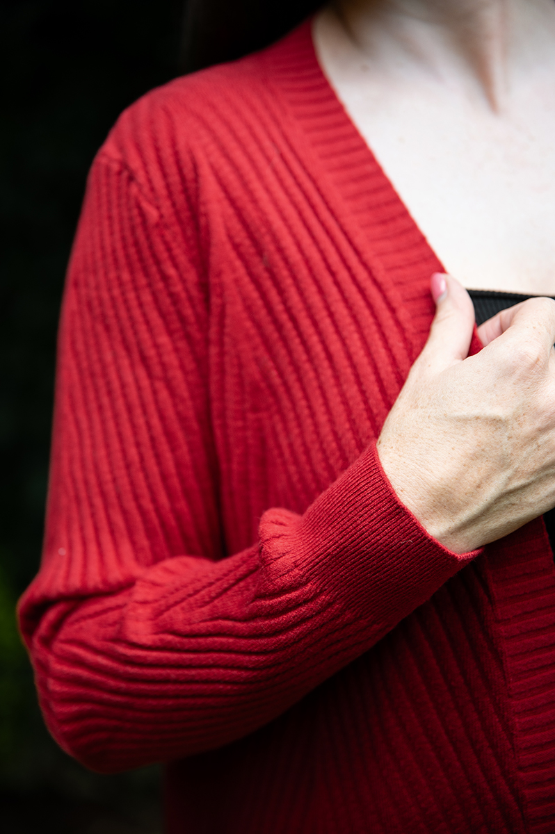 Rib styled cardigan with pockets Rib styled cardigan with pockets - Image 2